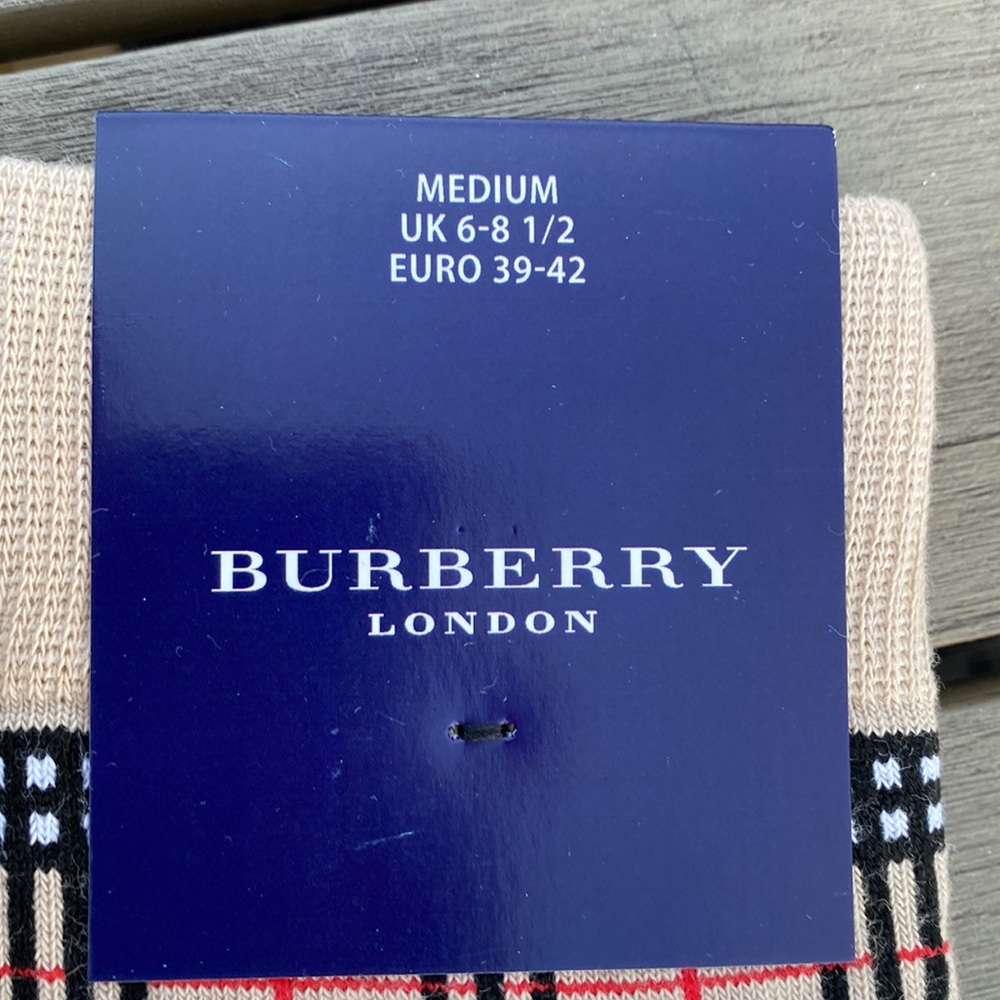 Burberry Nova Check Cotton Blend(70/30) mid length Socks! 🔥🔥🔥NWT! - Picture 4 of 8
